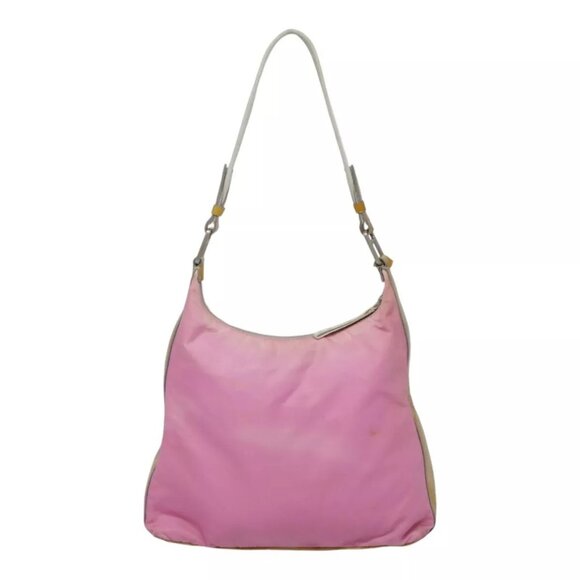 PRADA Shoulder Bag Nylon Pink Silver Auth 90242 - Picture 2 of 16